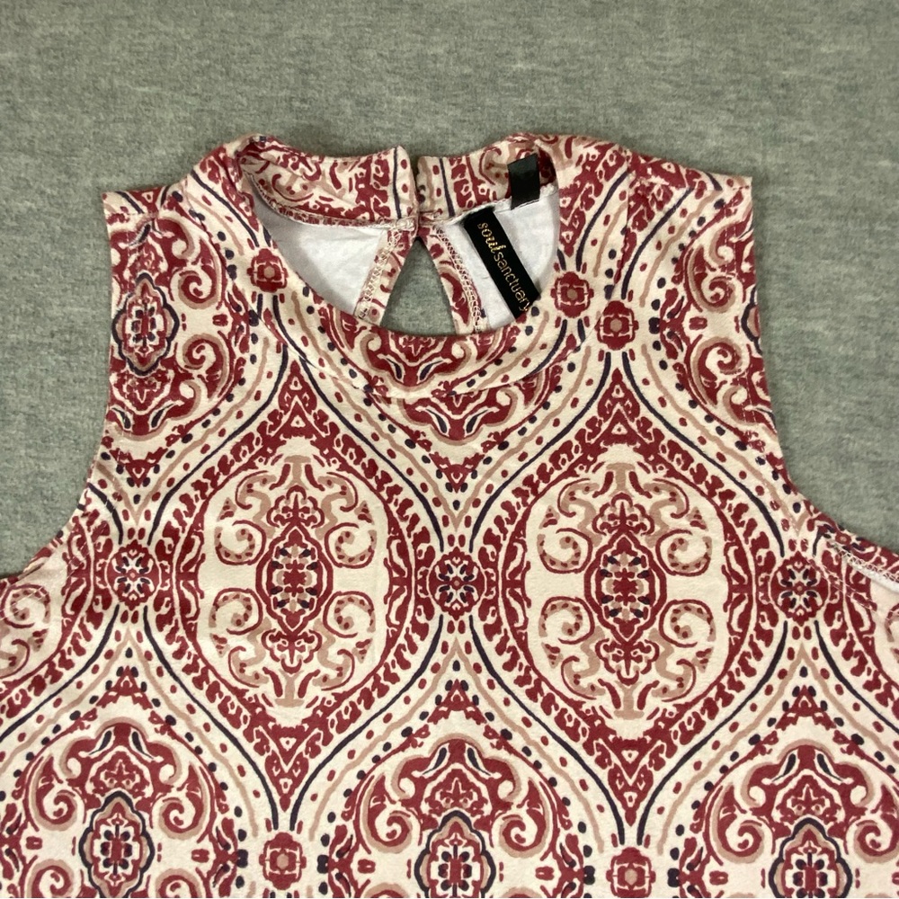 Soul Sanctuary Womens Geometric Designed Sleeveless Blouse Size M - Picture 5 of 12